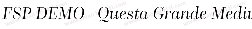 FSP DEMO   Questa Grande Medium Reg字体转换